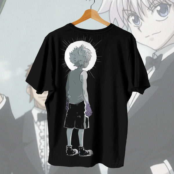 Gon And Killua Shadow Transformation Black - Hunter X Hunter Oversized Tee