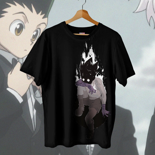 Gon And Killua Shadow Transformation Black - Hunter X Hunter Oversized Tee