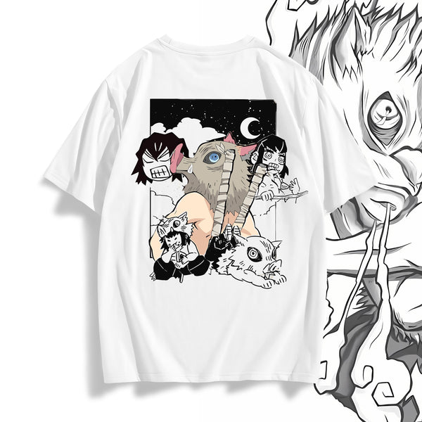 Inosuke Montage - Demon Slayer Oversized Tee