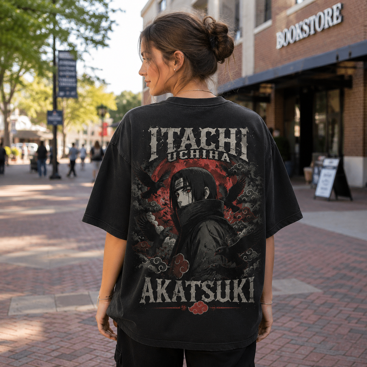 Black t-shirt with Itachi Uchiha Naruto Itachi Akatsuki Crows graphic – photo 4