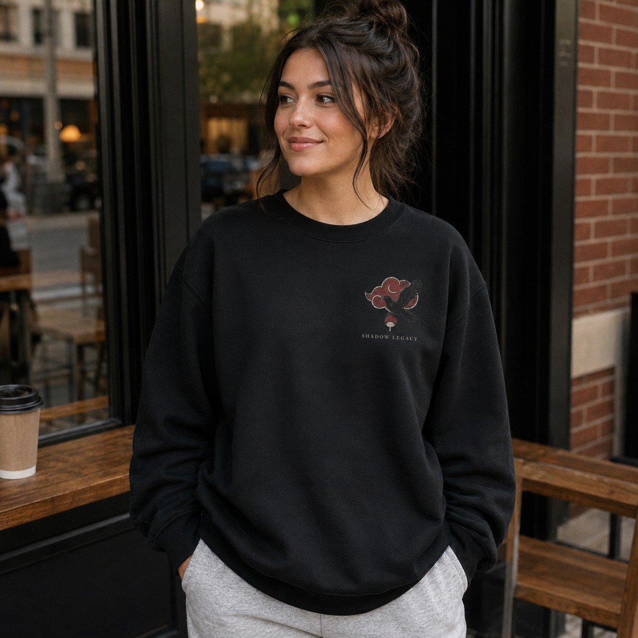Black sweatshirt with Itachi Uchiha Naruto Shadow Legacy graphic – photo 3