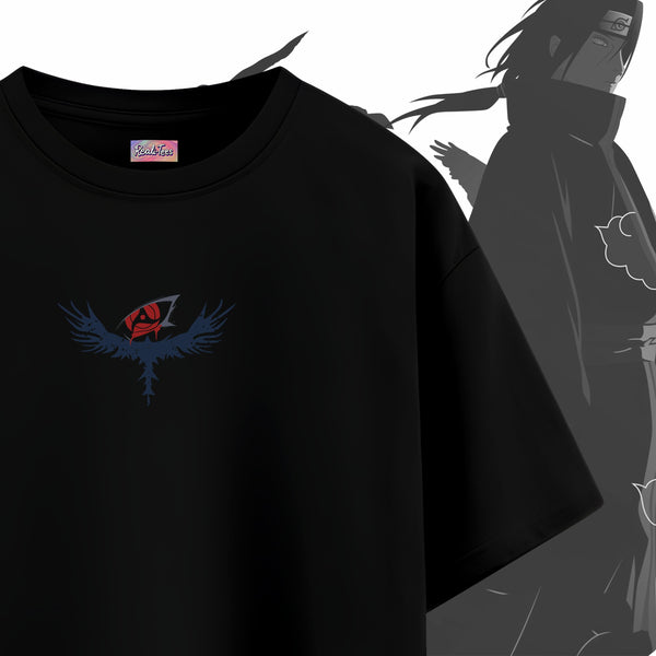 Crow Clan Emblem Black - Naruto Oversized Tee