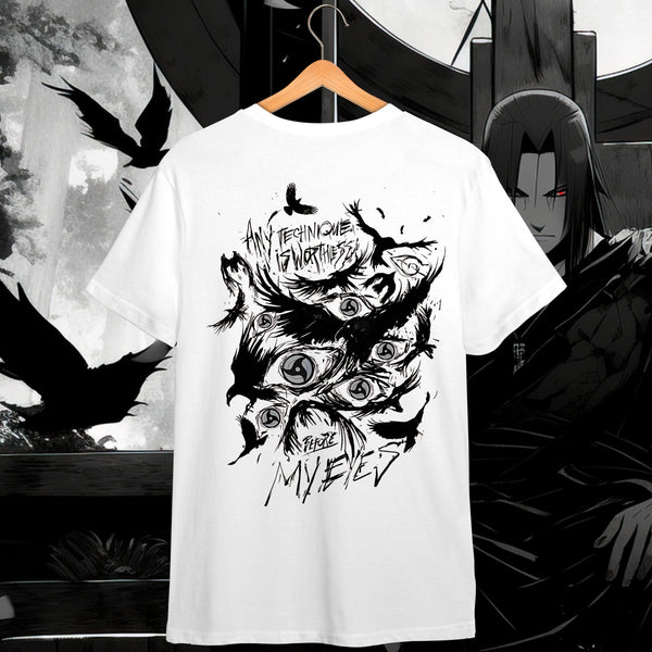 Sharingan Crow Silhouette - Naruto Oversized Tee