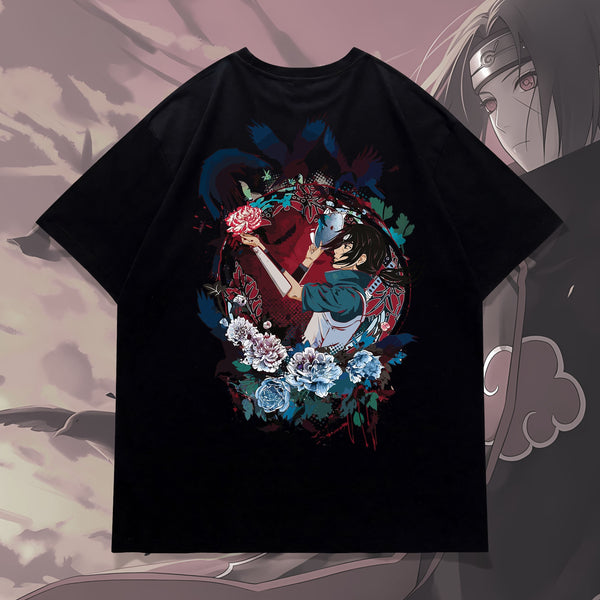 Itachi The Bloom of Shadows - Naruto Oversized Tee