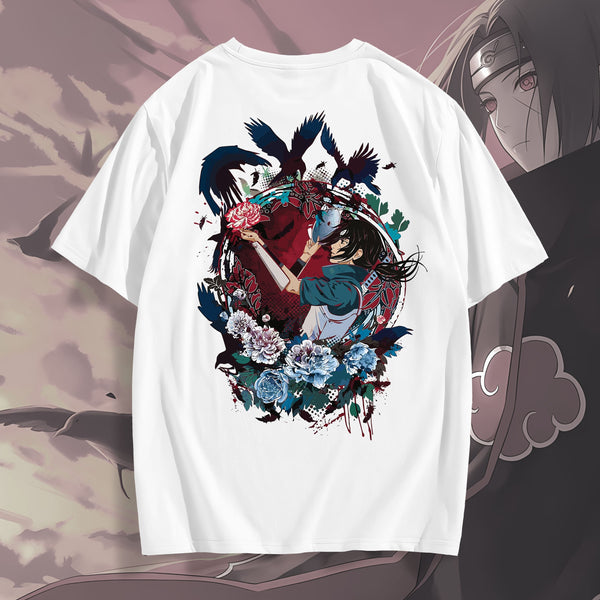 Itachi The Bloom of Shadows - Naruto Oversized Tee