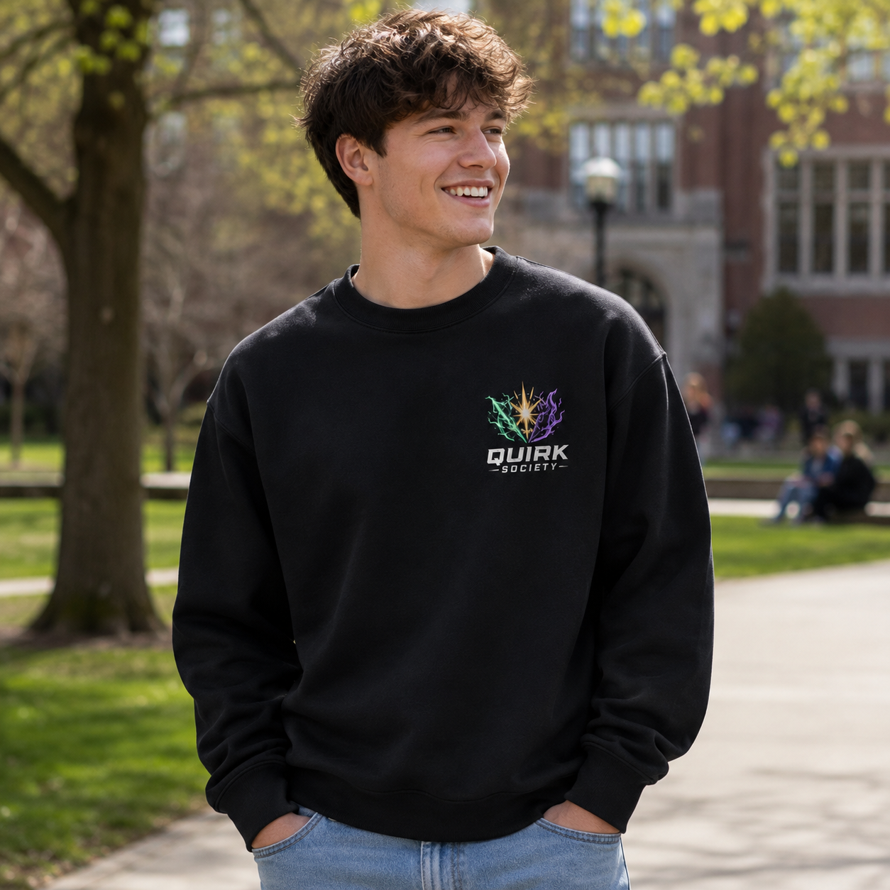 Black sweatshirt with Izuku Midoriya, Katsuki Bakugo, Dabi My Hero Academia Hero Academia Division graphic – photo 4