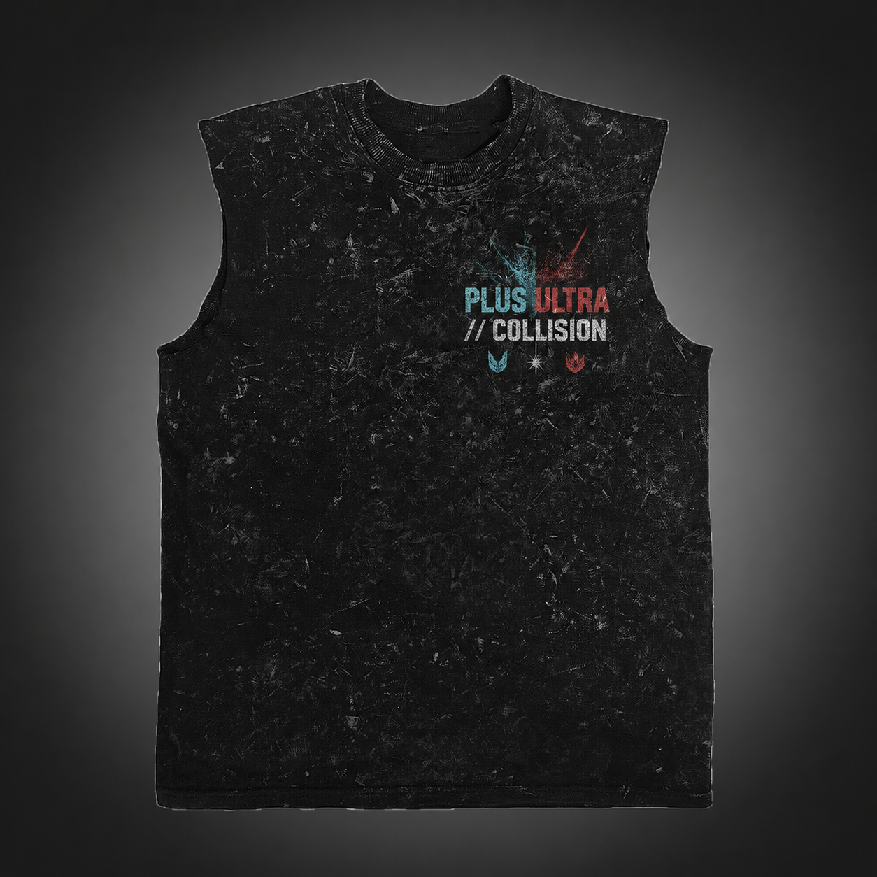 Washed black tank top with Izuku Midoriya, Katsuki Bakugo, Shoto Todoroki, Tomura Shigaraki, Dabi, Himiko Toga My Hero Academia Plus Ultra Collision graphic – photo 2