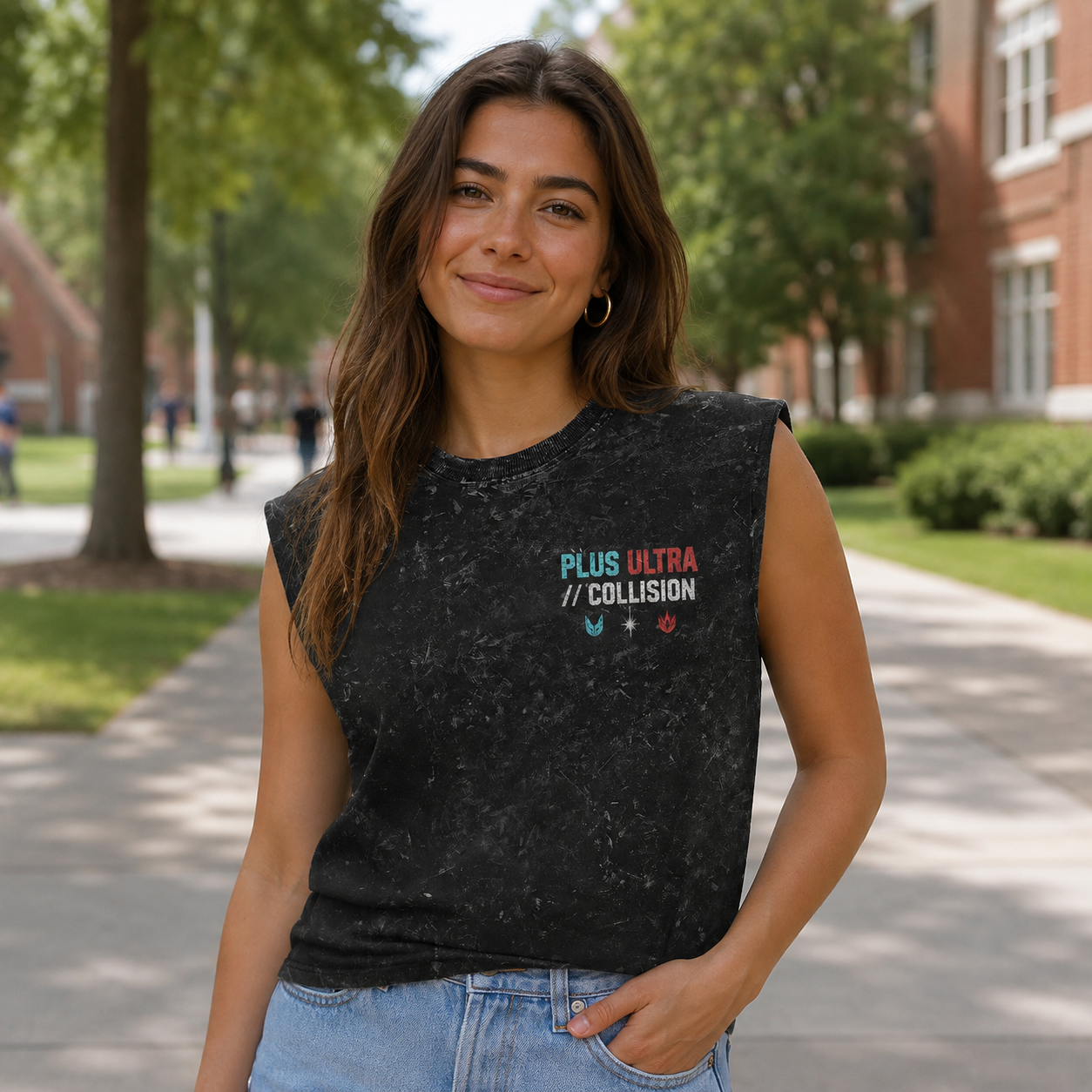 Washed black tank top with Izuku Midoriya, Katsuki Bakugo, Shoto Todoroki, Tomura Shigaraki, Dabi, Himiko Toga My Hero Academia Plus Ultra Collision graphic – photo 4