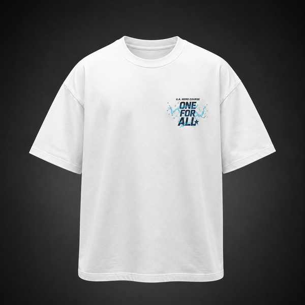 White t-shirt with Izuku Midoriya My Hero Academia Blue Cowl Blast graphic – photo 2