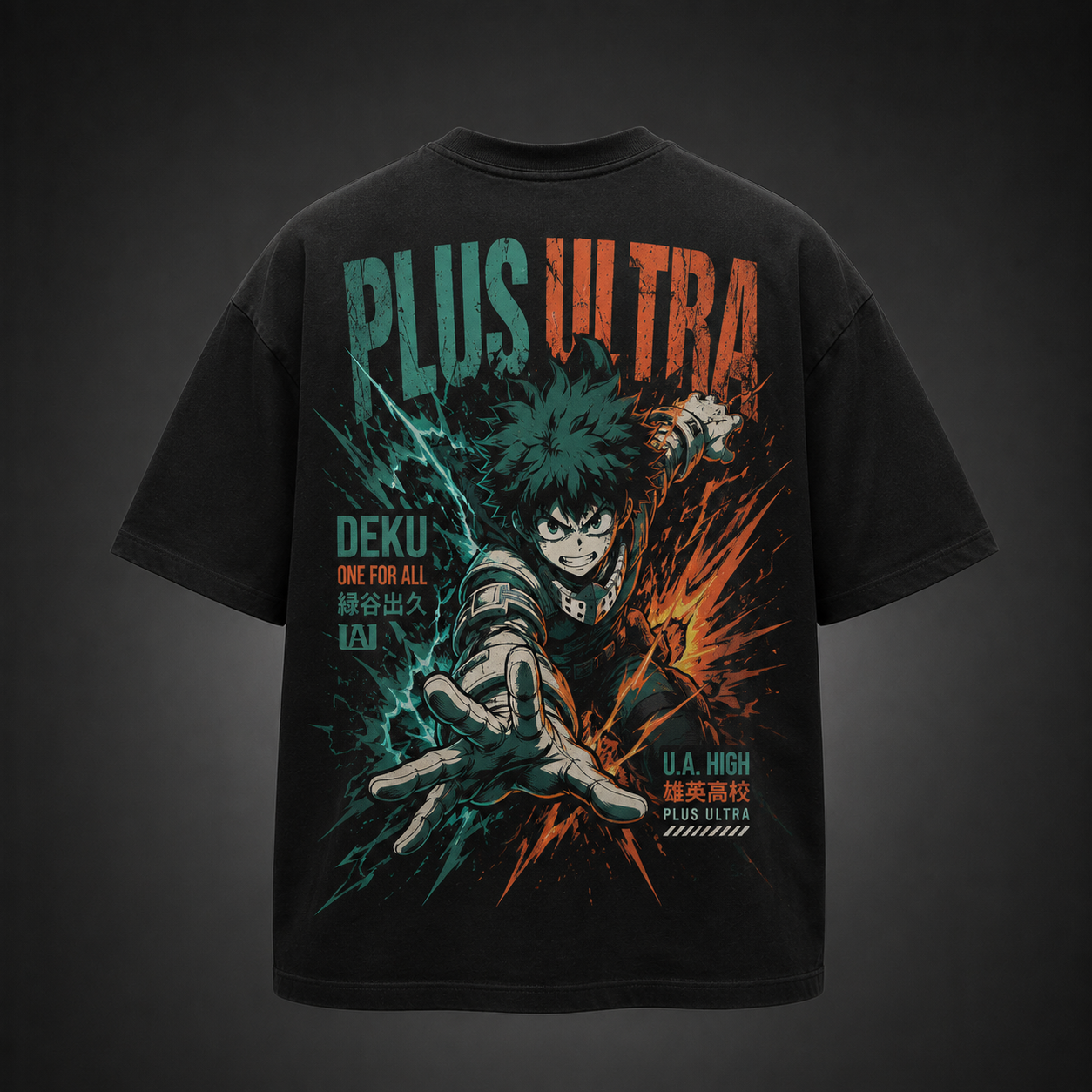 Black t-shirt with Izuku Midoriya My Hero Academia Plus Ultra Deku graphic – photo 1