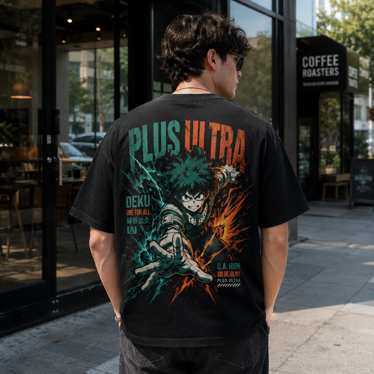 Black t-shirt with Izuku Midoriya My Hero Academia Plus Ultra Deku graphic – photo 3