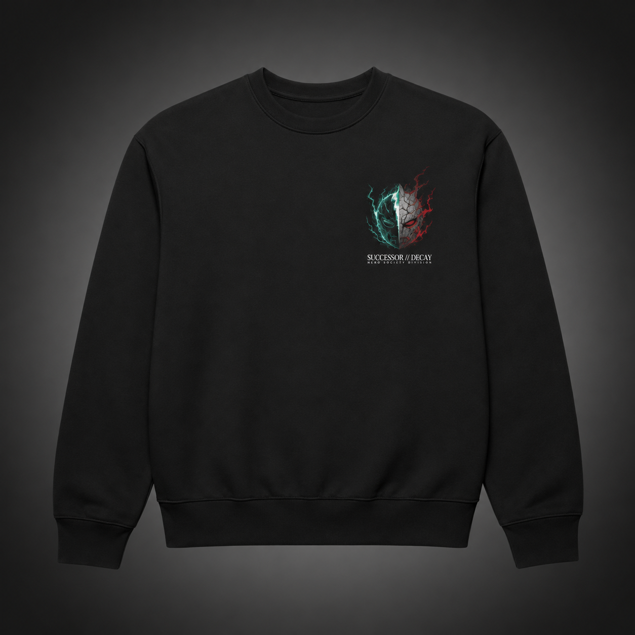 Black sweatshirt with Izuku Midoriya, Tomura Shigaraki My Hero Academia Successor Decay graphic – photo 2