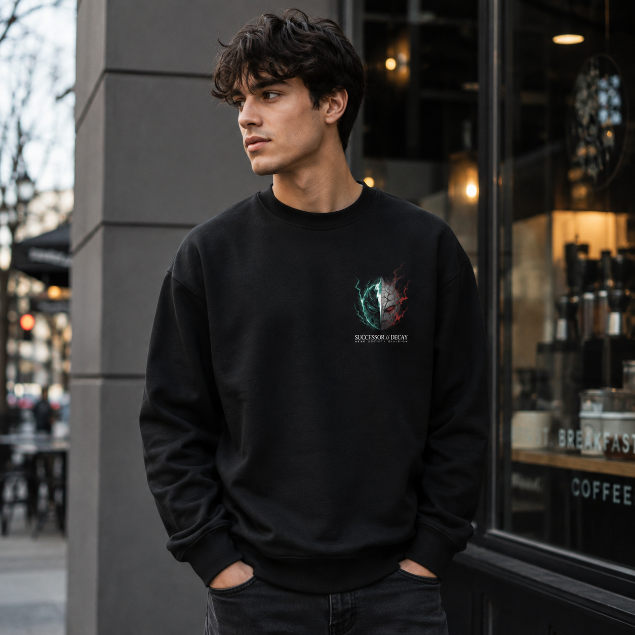 Black sweatshirt with Izuku Midoriya, Tomura Shigaraki My Hero Academia Successor Decay graphic – photo 4