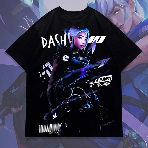 Jett Dash Into Your Heart - Valorant Oversized Tee