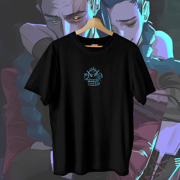 Jinx and Silco Crimson Standoff - Arcane Oversized Tee