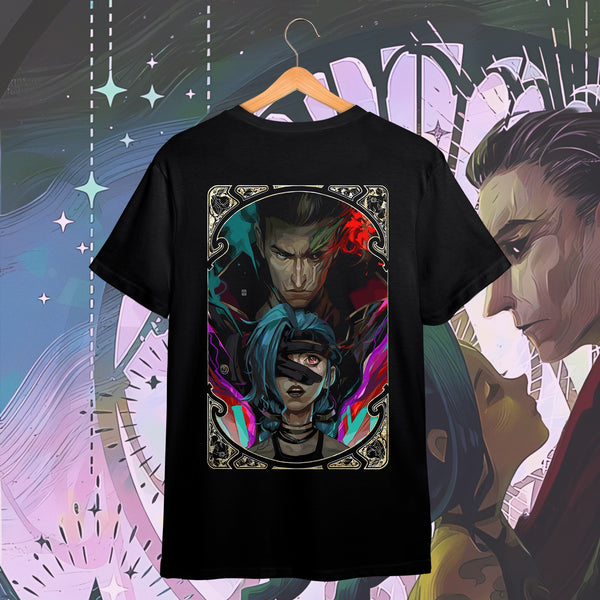 Jinx and Silco Neon Portrait - Arcane Oversized Tee