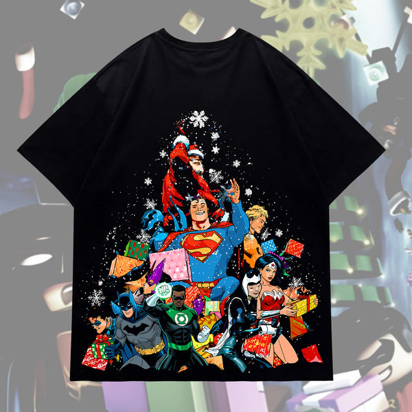 Happy Holidays - Justice League Oversized Tee