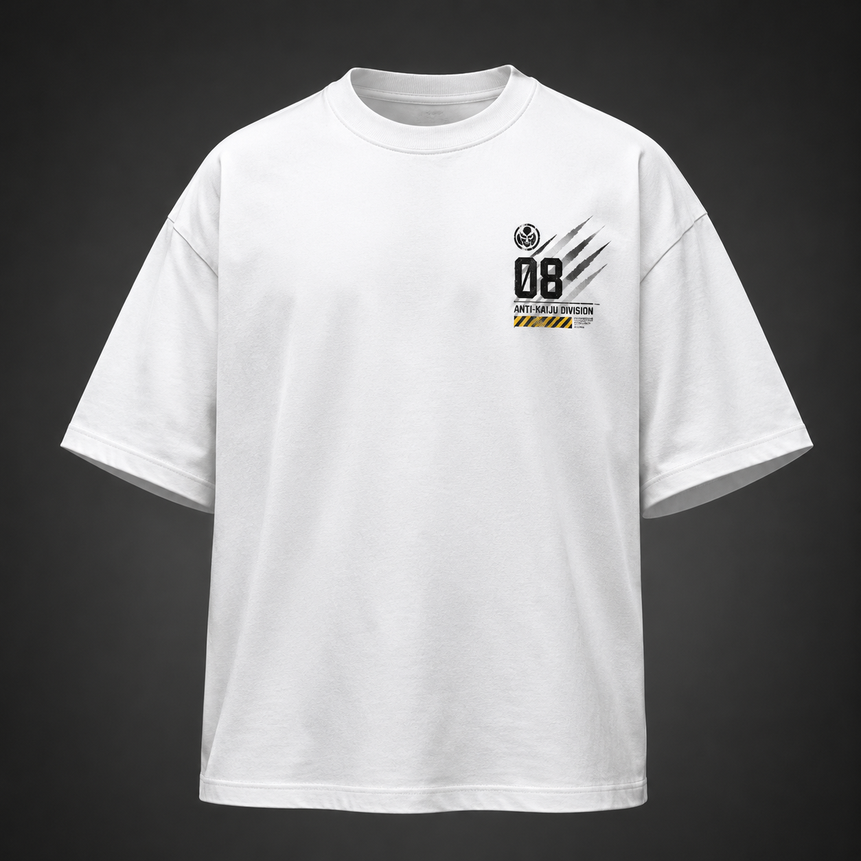 White t-shirt with Kafka Hibino Kaiju No. 8 Breach The Limit graphic – photo 2
