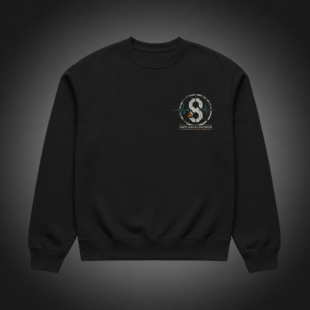 Black sweatshirt with Kafka Hibino Kaiju No. 8 Eliminate The Threat graphic – photo 2