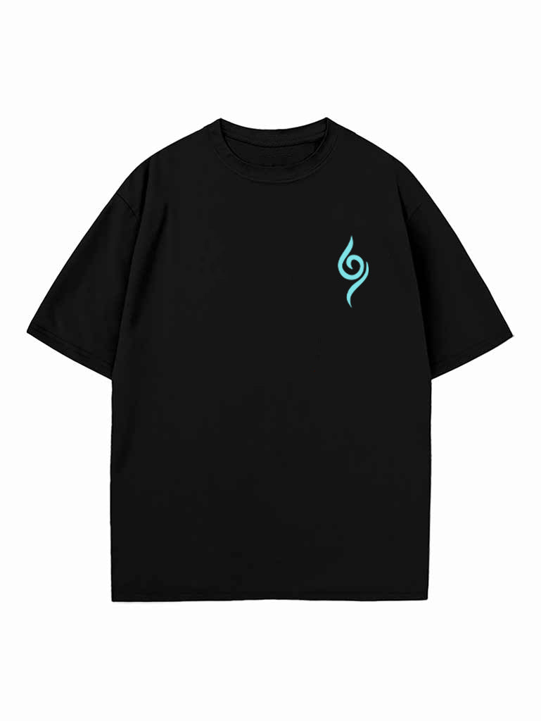 Black t-shirt with Kakashi Hatake Naruto Masked Sensei graphic – photo 2