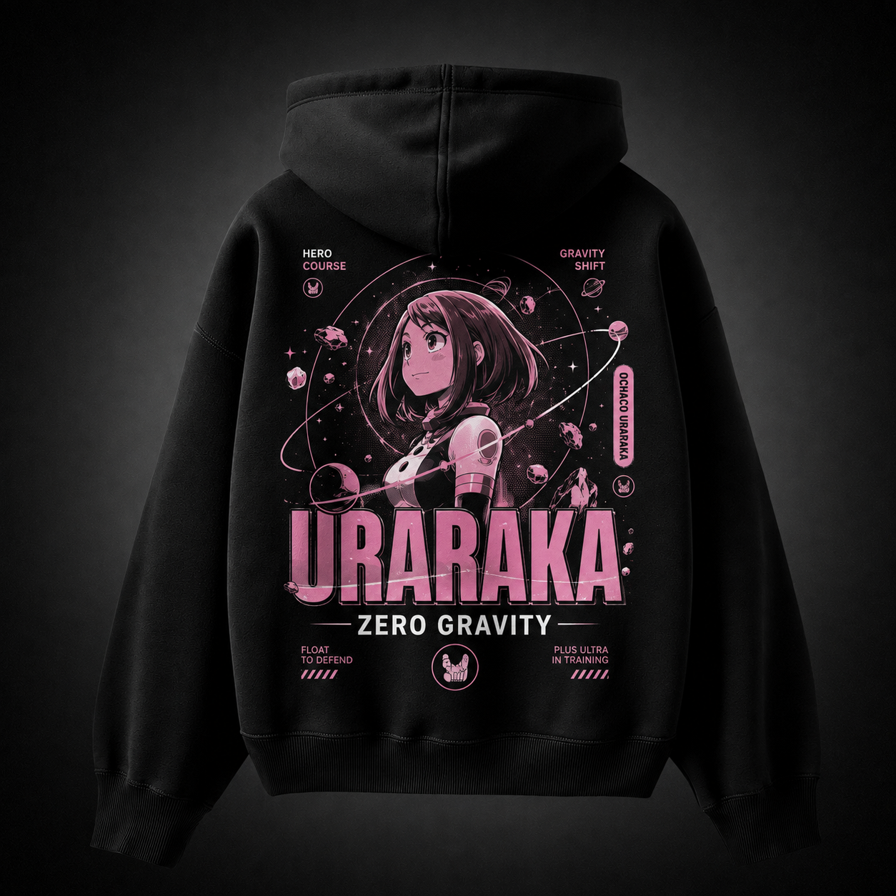 Black hoodie with Katsuki Bakugo and Izuku Midoriya My Hero Academia Plus Ultra Rivals graphic – photo 1