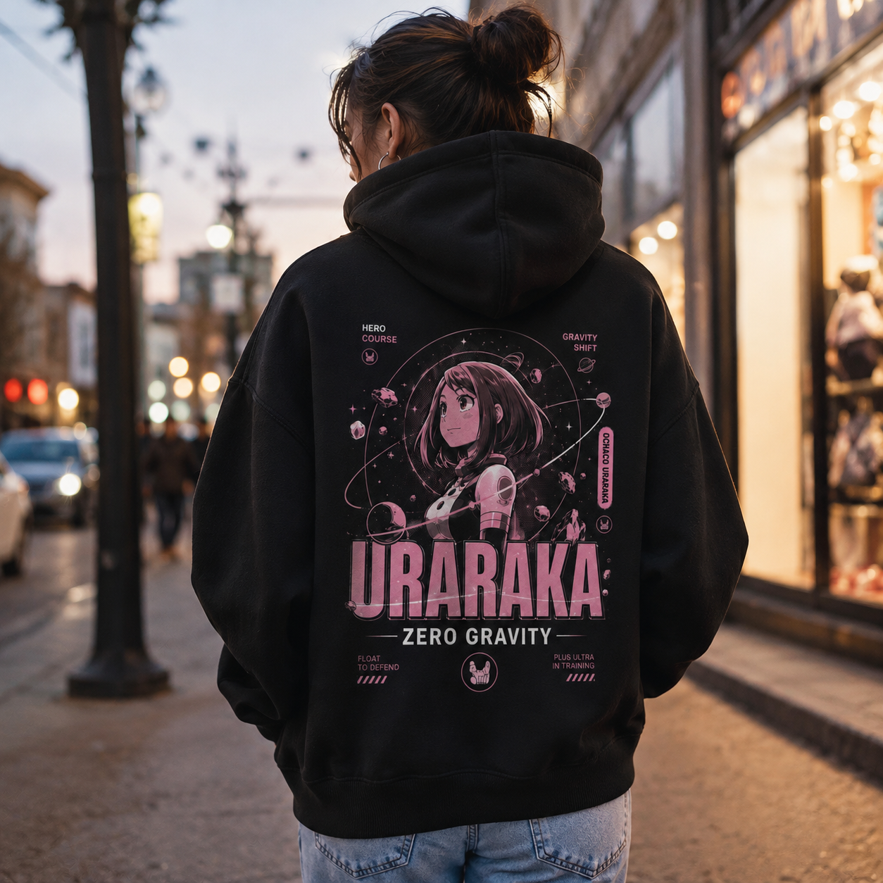 Black hoodie with Katsuki Bakugo and Izuku Midoriya My Hero Academia Plus Ultra Rivals graphic – photo 3