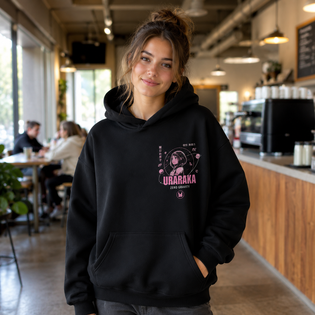 Black hoodie with Katsuki Bakugo and Izuku Midoriya My Hero Academia Plus Ultra Rivals graphic – photo 4