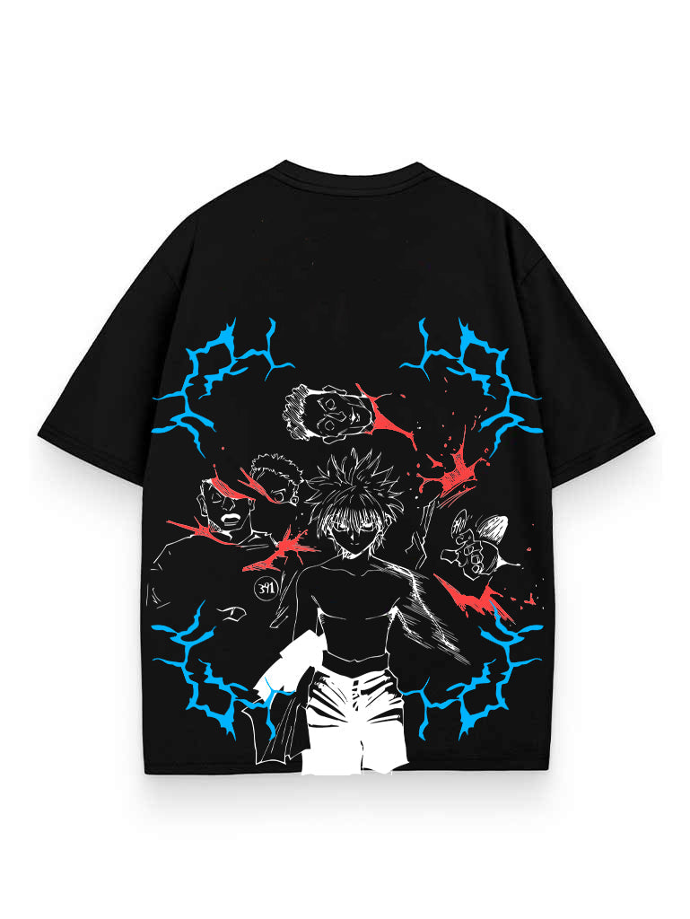 Black t-shirt with Killua Zoldyck Hunter X Hunter Lightning Assassin graphic – photo 1