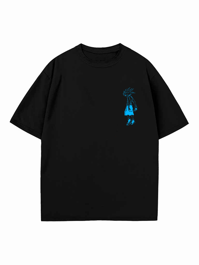 Black t-shirt with Killua Zoldyck Hunter X Hunter Lightning Assassin graphic – photo 2