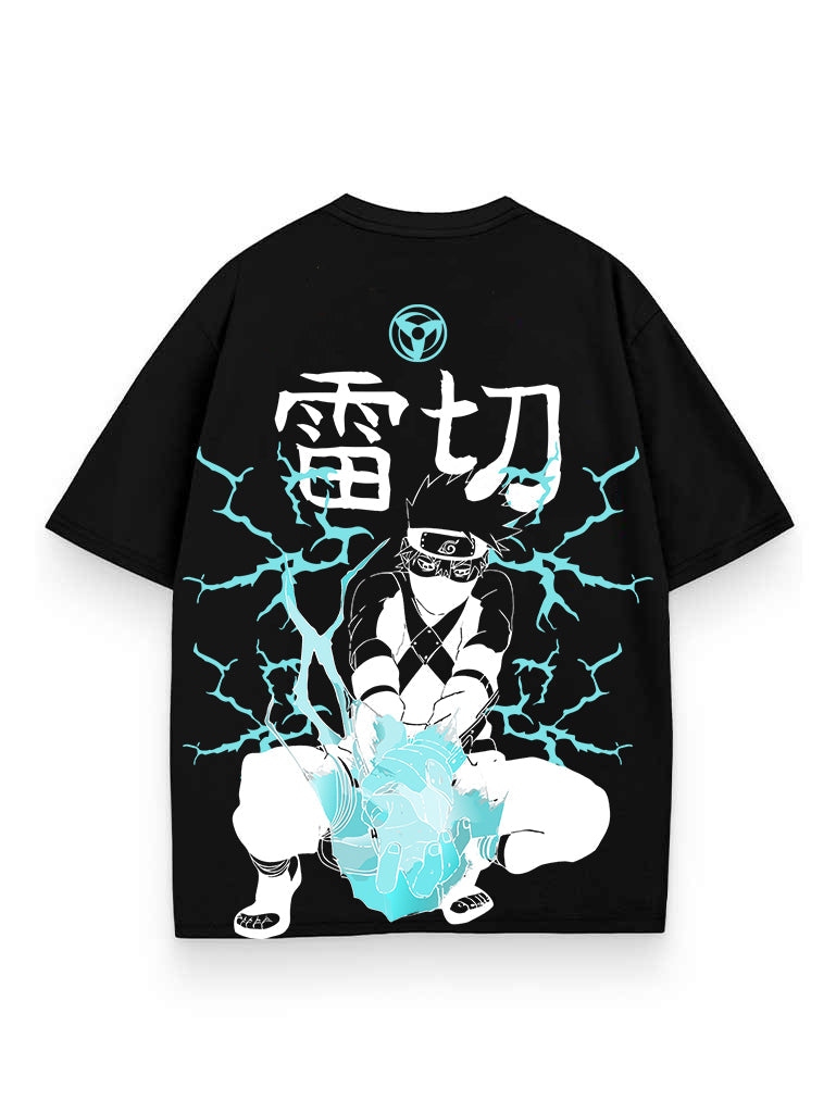 Black t-shirt with Kakashi Hatake Naruto Masked Sensei graphic – photo 1