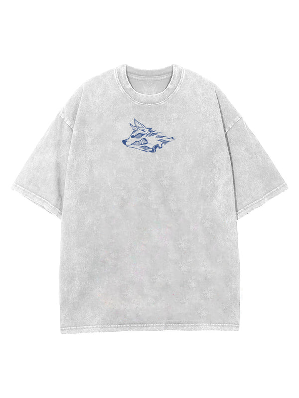 Washed grey t-shirt with Chrollo Lucilfer Hunter X Hunter Devil's Hound graphic – photo 2