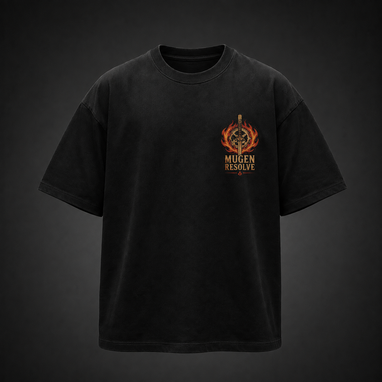 Black t-shirt with Kyojuro Rengoku Demon Slayer Heart Of Flame graphic – photo 2