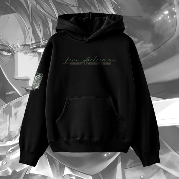 Levi Ackerman Humanity's Strongest Soldier - Attack on Titan Oversized Hoodie