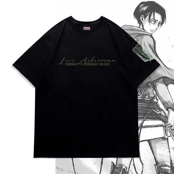 Levi Humanity's Strongest Soldier - Attack on Titan Oversized Tee