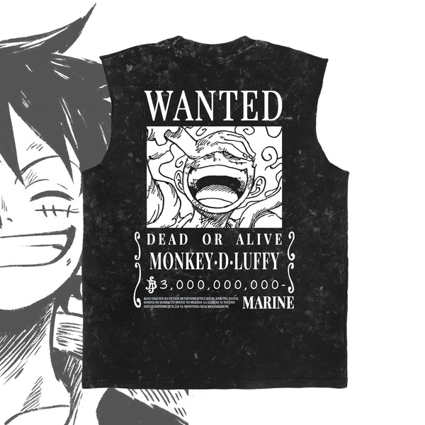 Luffy Wanted Poster - One Piece Tanktop