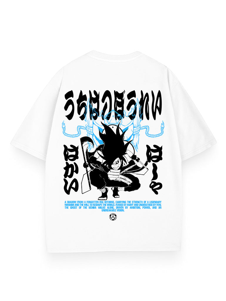 White t-shirt with Madara Uchiha Naruto Crimson Reign graphic – photo 1
