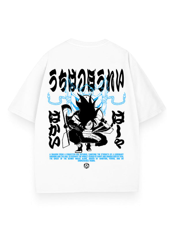 White t-shirt with Madara Uchiha Naruto Crimson Reign graphic – photo 1
