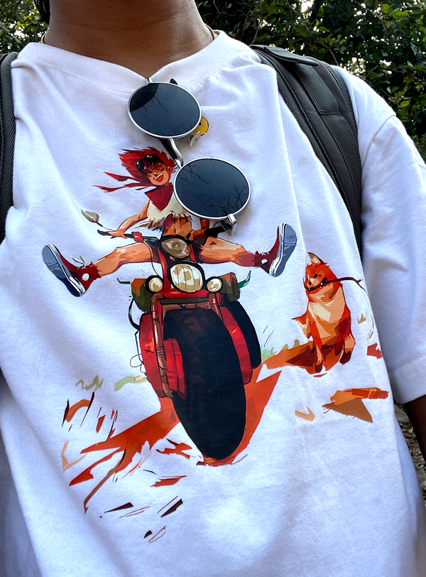 Edward Biker Scooter Ride Classic - Cowboy Bebop Oversized Tee