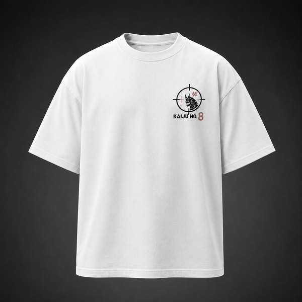 White t-shirt with Mina Ashiro Kaiju No. 8 Ashiro Weapons Free graphic – photo 2
