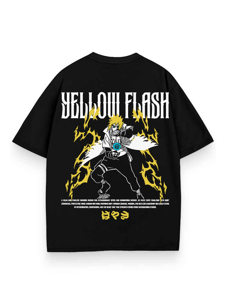 Black t-shirt with Minato Namikaze Naruto The Yellow Flash graphic – photo 1