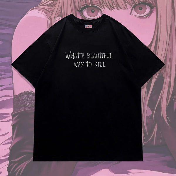 Misa What A Beautiful Way To Kill Close-Up Eyes - Death Note Oversized Tee