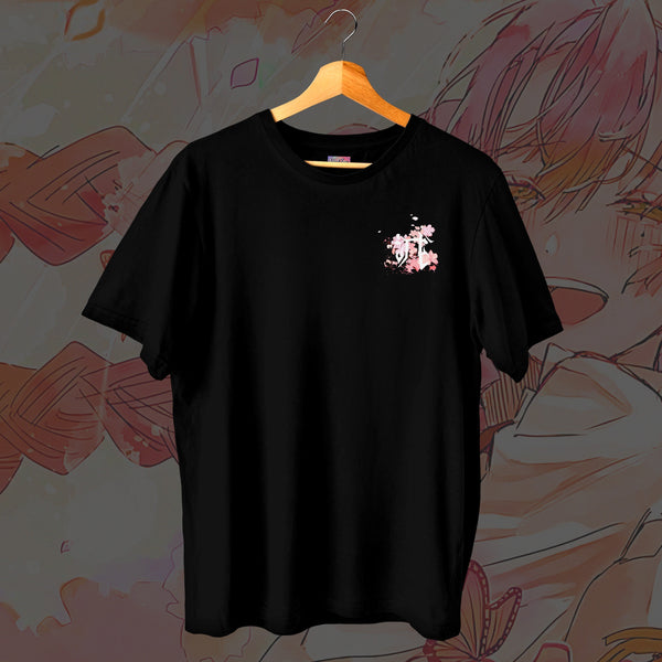 Love Kanji Cherry Blossom Chest Print Classic - Demon Slayer Oversized Tee