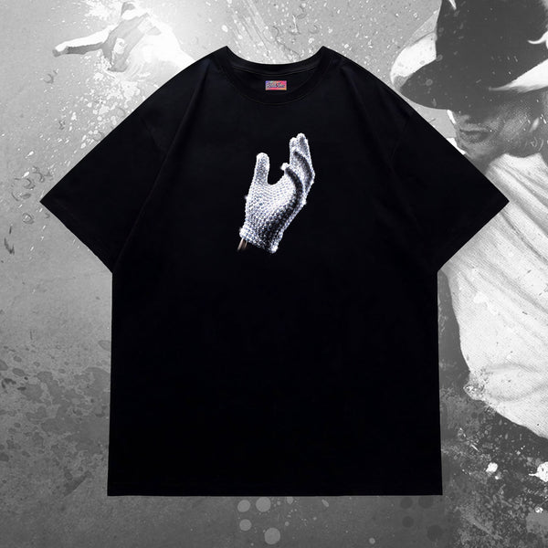 MJ Crystal Glove - Michael Jackson Oversized Tee