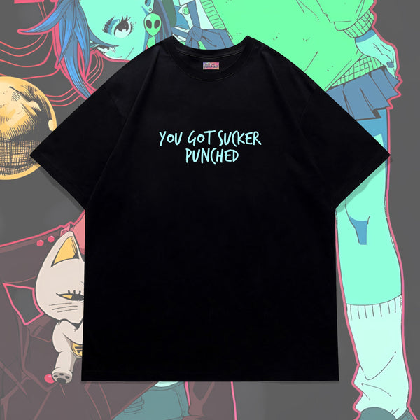 Momo Ayase Sucker Punched - Dandadan Oversized Tee
