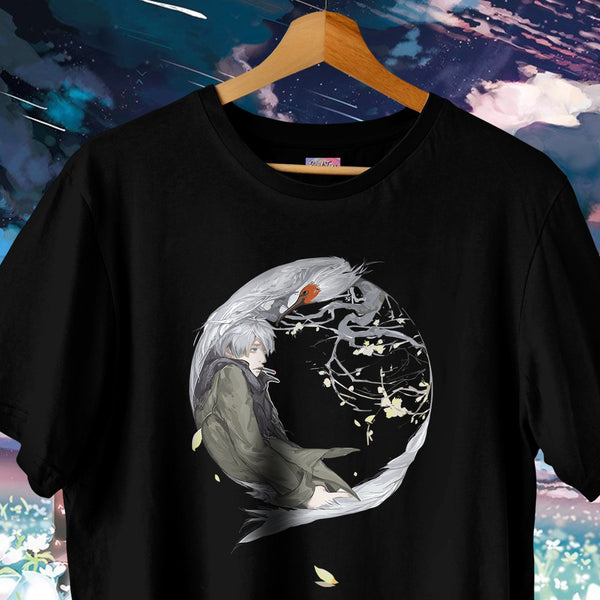 Ginko Stork Moon Circle - Mushishi Oversized Tee