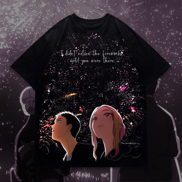 Gojo and Marin Fireworks - My Dress-Up Darling Oversized Tee