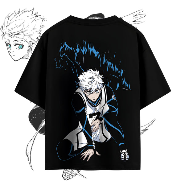 Nagi Seishiro Lazy Genius Script - Blue Lock Oversized Tee