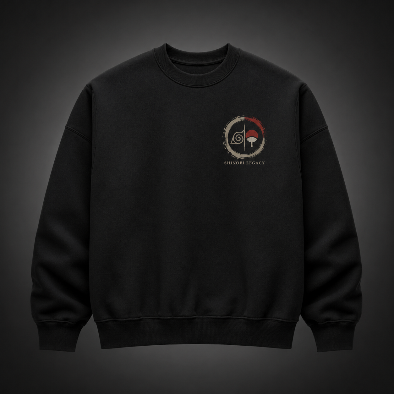 Black sweatshirt with Naruto Uzumaki & Sasuke Uchiha Naruto Valley Of Destiny graphic – photo 2
