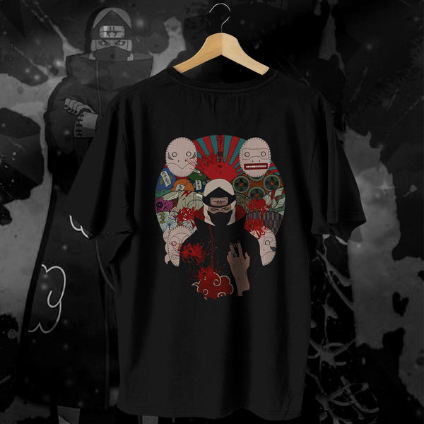Five Masks Line Art - Naruto Oversized Tee