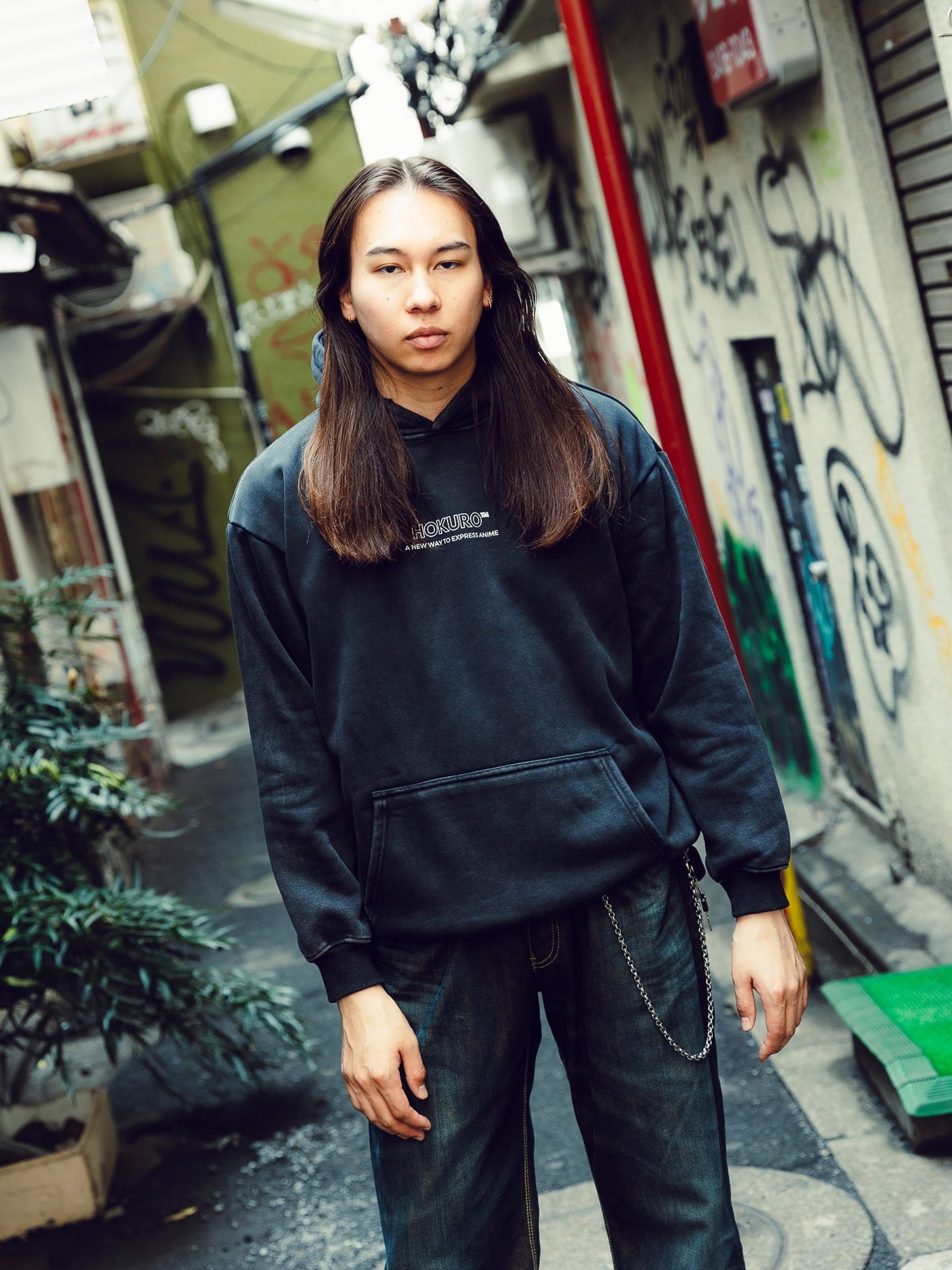 Washed black hoodie with Ippo Makunouchi Hajime No Ippo Boxing graphic – photo 5